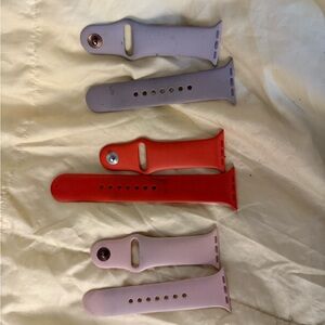 Apple Watch Bands in orange, pink, beige (3)